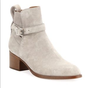 Walker Buckle Suede Booties